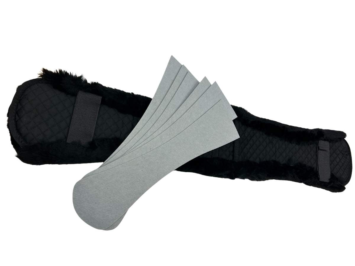 WEISSL Selettunterlage - Longiergurtunterlage echt Lammfell mit Korrektur Einlagen