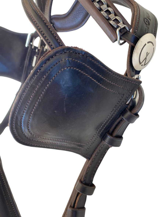 WEISSL Fahrzaum PRO mit Scheuklappen braun
