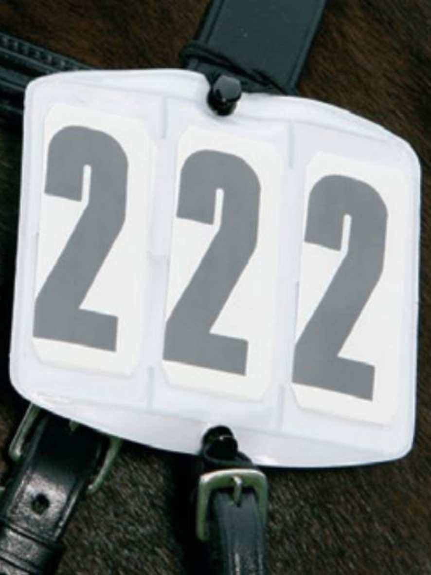 WEISSL Startnummern Kopfnummern flexibel dreistellig mit Gummi