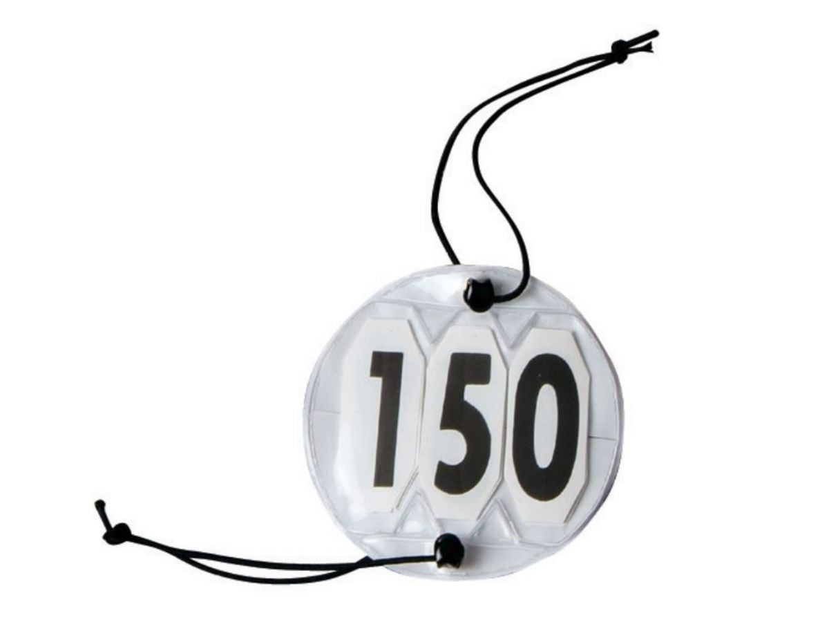 WEISSL Startnummern Kopfnummern flexibel dreistellig mit Gummi