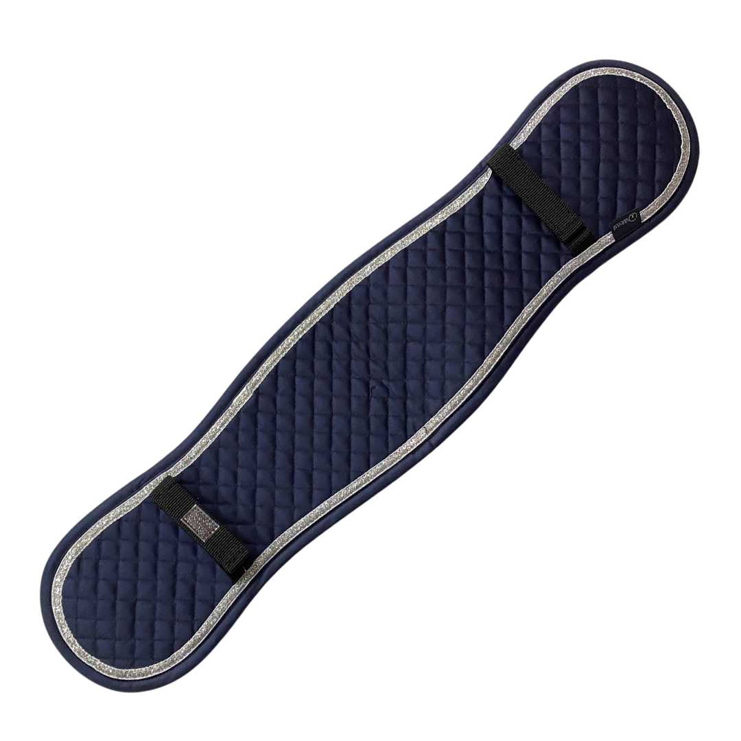 WEISSL Selettunterlage Longiergurtunterlage, rein Baumwolle, Glitzer, navy