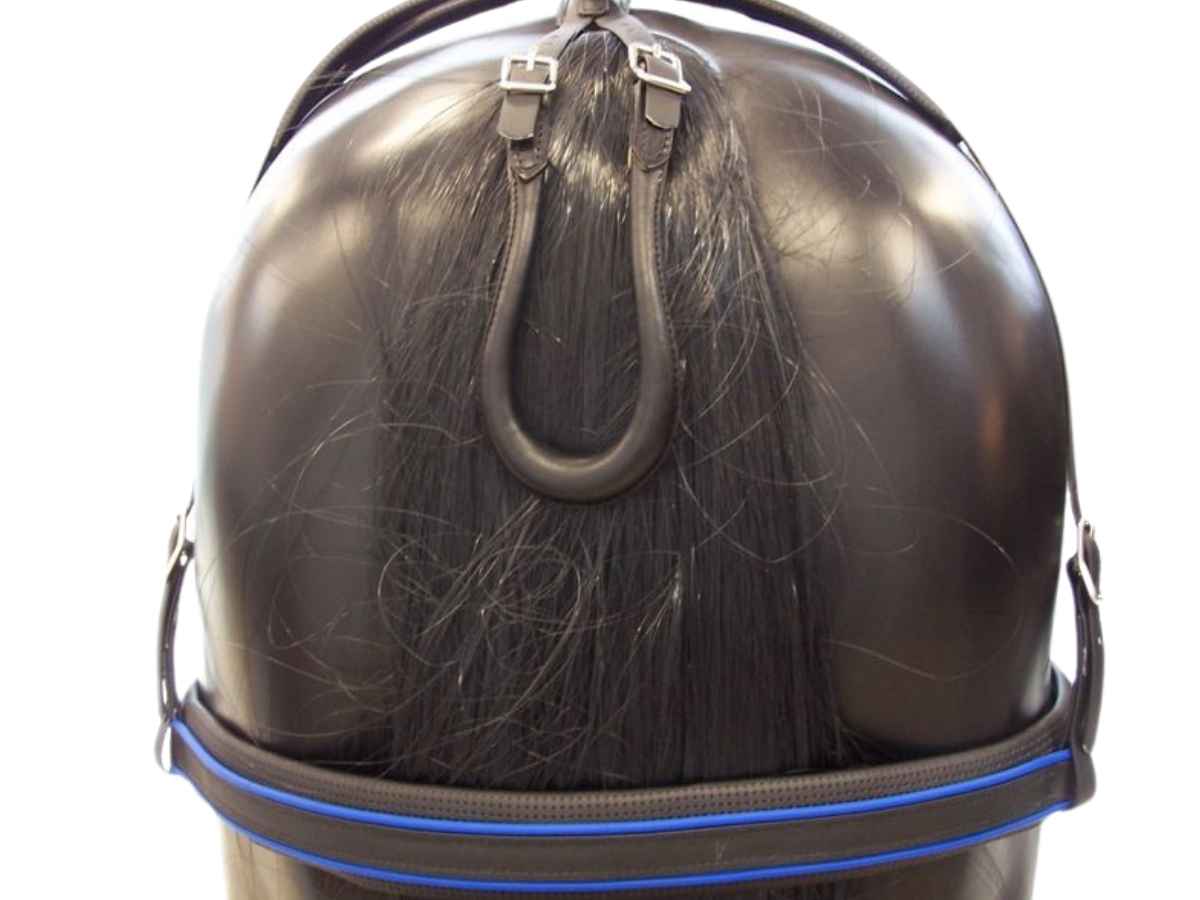 Arden Pferdegeschirr Biothane Marathon Einspänner Brustblatt anatomisch schwarz mit farbigem Keder