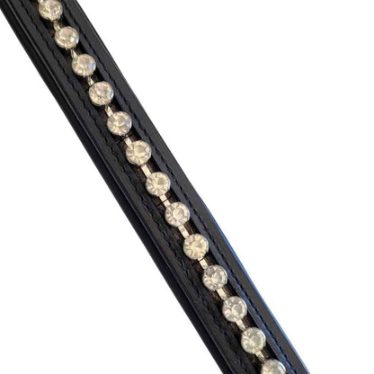 WEISSL Fahrzaum Glitzer mit Scheuklappen Silver Edition Crystal