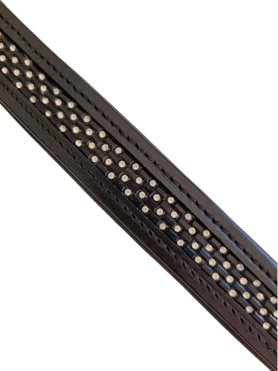 WEISSL Fahrzaum Glitzer mit Scheuklappen Black Line