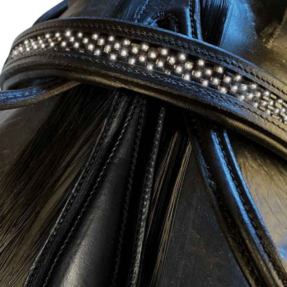 WEISSL Fahrzaum Glitzer mit Scheuklappen Black Line