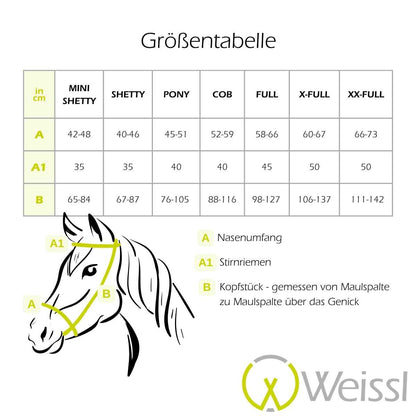 WEISSL Fahrzaum Glitzer mit Scheuklappen Black Line