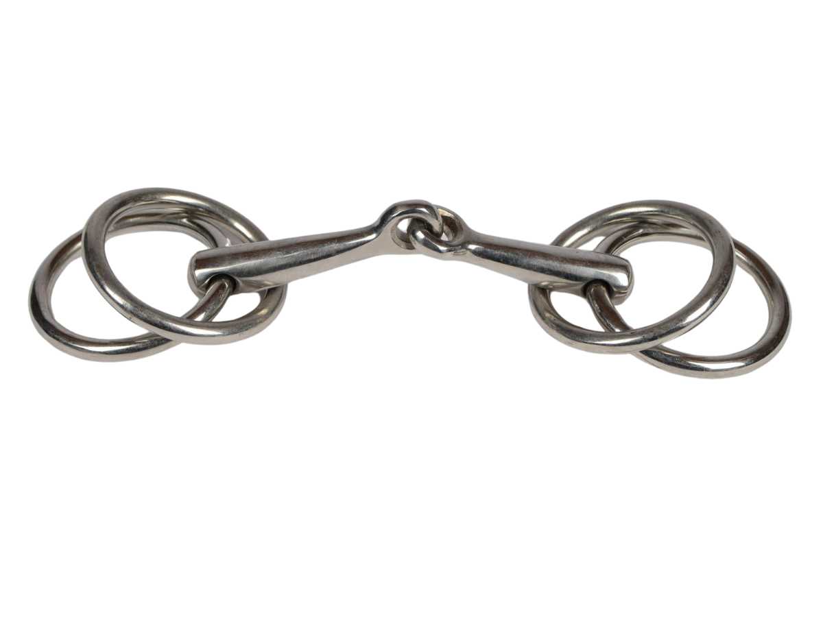 WEISSL Doppelringtrense einfach gebrochen, 85 mm bis 165 mm