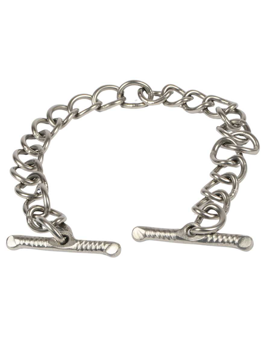 WEISSL Aufhalter Kette mit Knebel für Zweispänner Pferdegeschirr, Paar