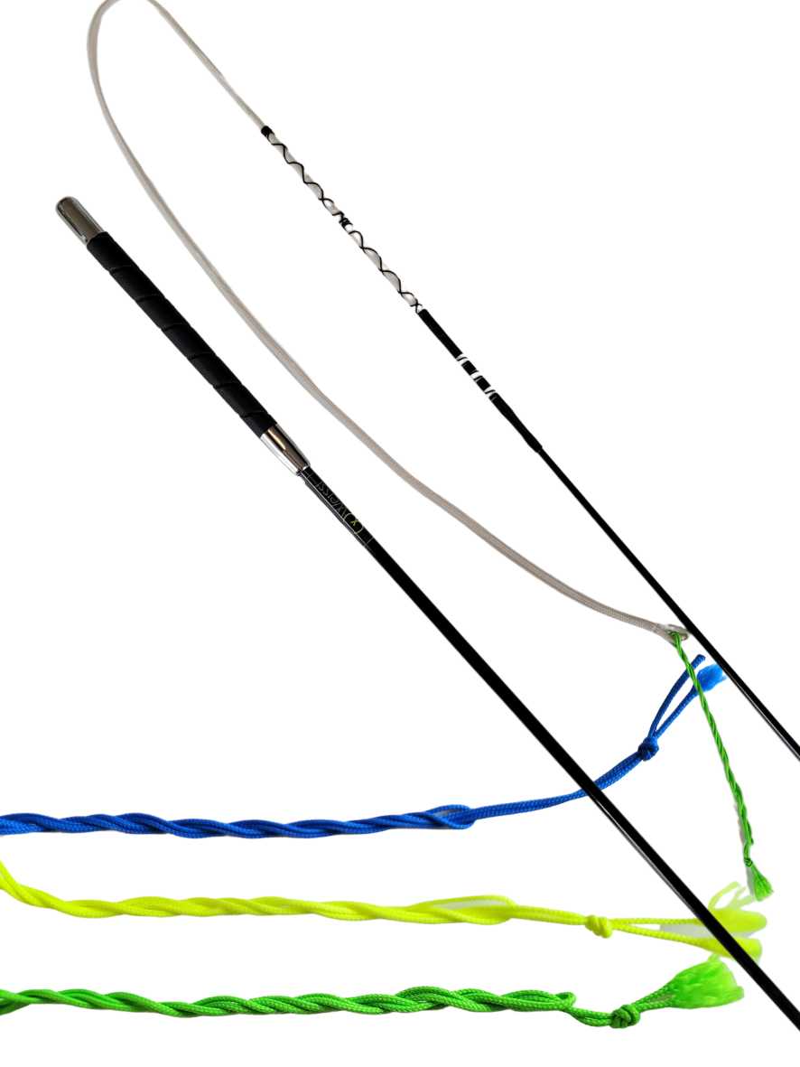 WEISSL Bodenarbeitspeitsche Fahrpeitsche NEON