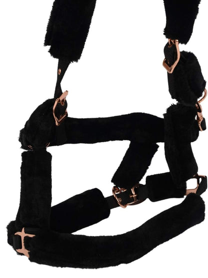 WEISSL Plüschhalfter schwarz