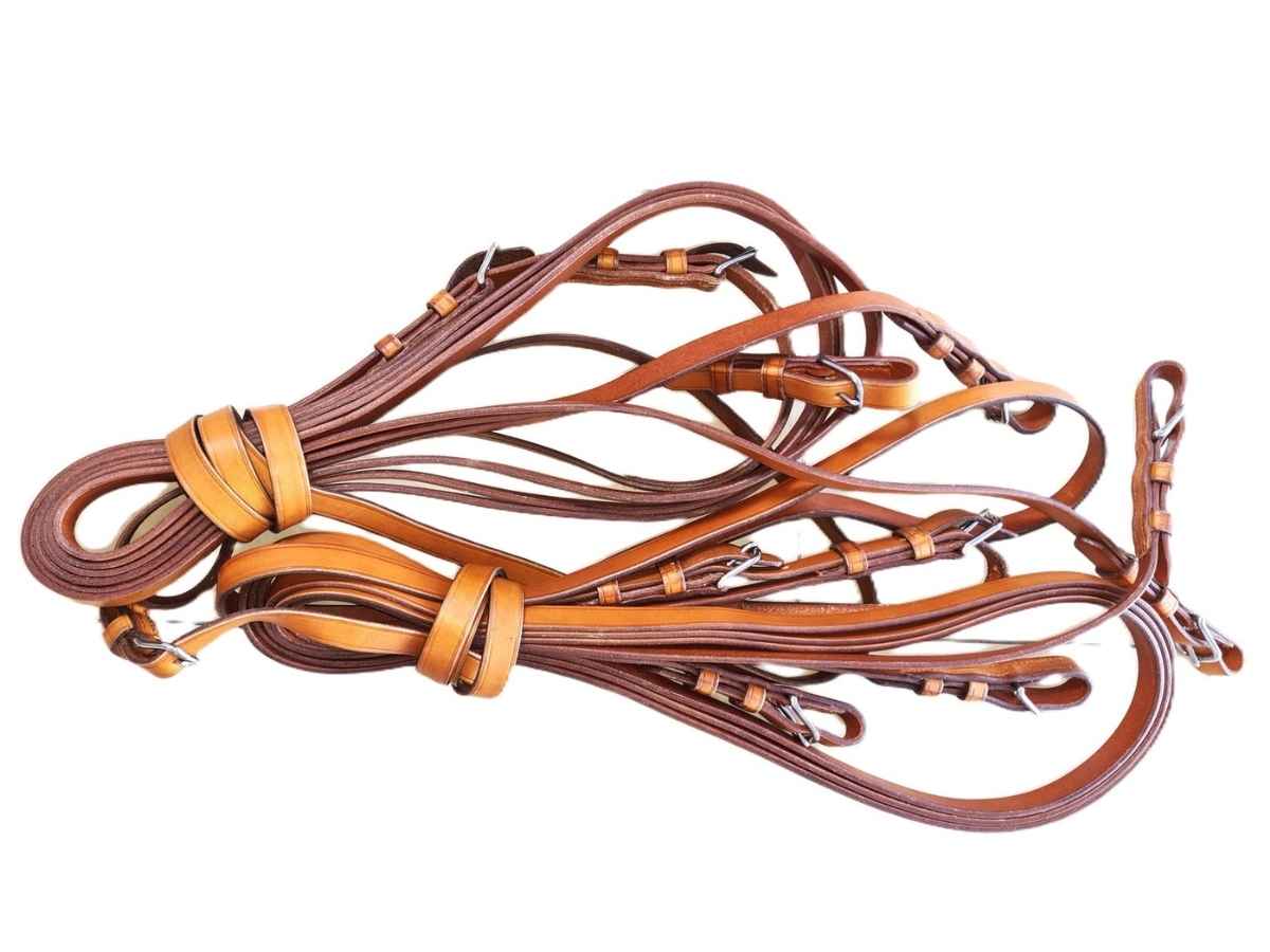 Arden Fahrleine Leder Super Lux Vierspänner Vorderleine 19 mm