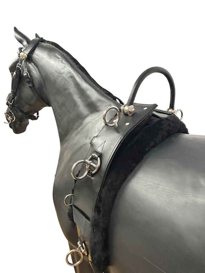 WEISSL Selettunterlage - Longiergurtunterlage echt Lammfell mit Korrektur Einlagen