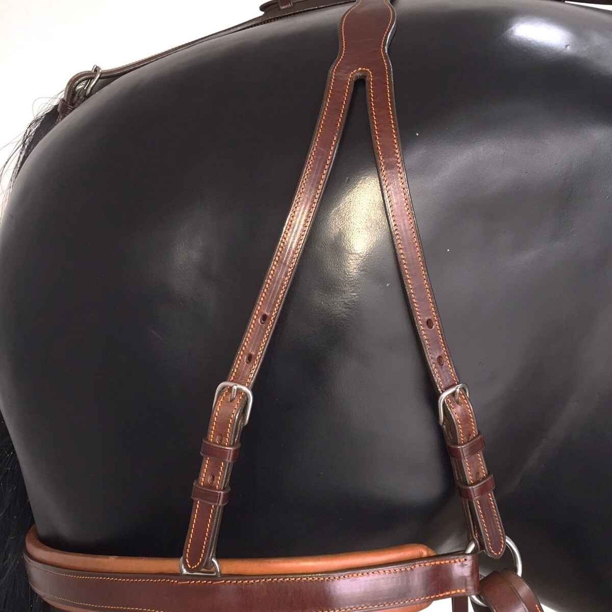 Arden Pferdegeschirr Leder Super LUX Einspänner Brustblatt anatomisch