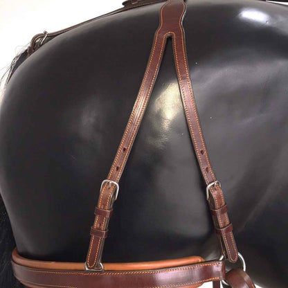 Arden Pferdegeschirr Leder Super LUX Einspänner Brustblatt anatomisch