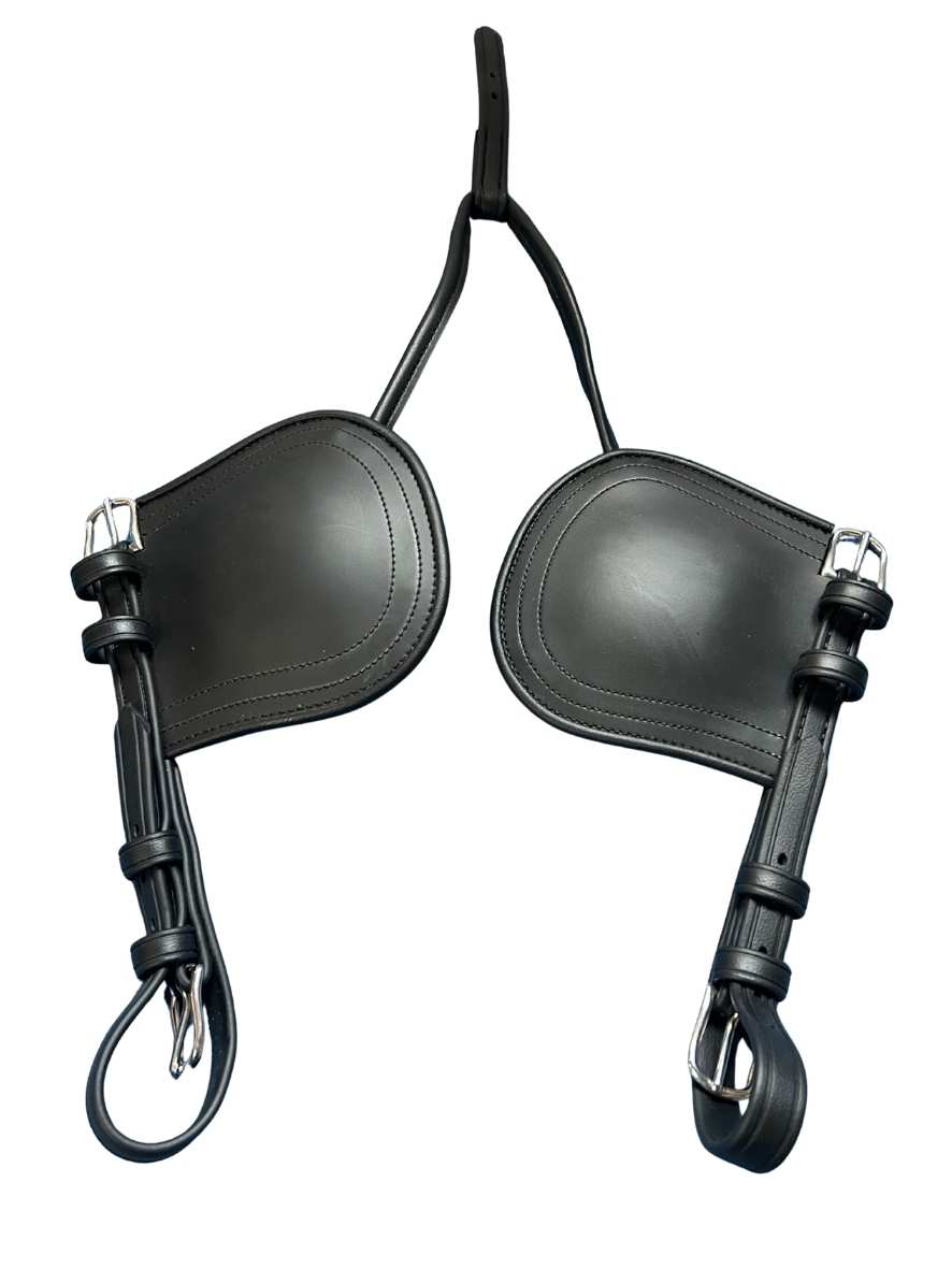 WEISSL einfache Backenstücke mit Scheuklappen Blendklappen für Fahrzaum TechComfort (Paar)