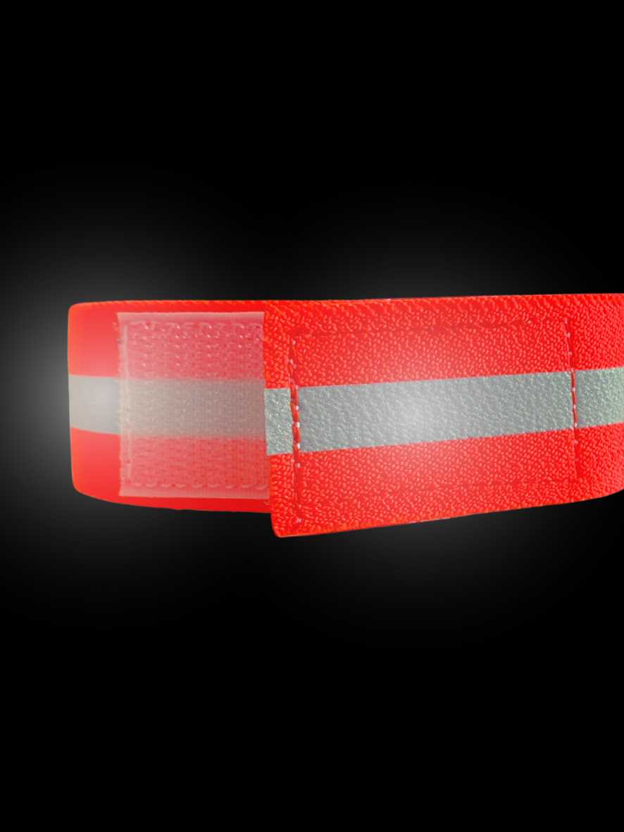 WEISSL Reflexband / Leuchtband mit Klettverschluss für dunkle Tage, orange